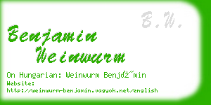 benjamin weinwurm business card